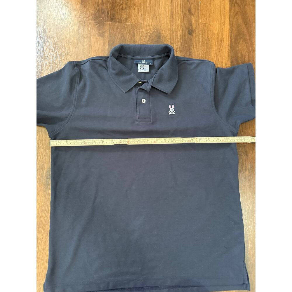 Psycho Bunny Classic Pique Polo Shirt Navy Sz 6 (Large) Embroidered Logo Preppy - Picture 8 of 8
